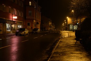 Tyringeborna saknar den vanliga julbelysningen på Järnvägsgatan. Foto: Urban önell