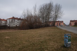 Ett nytt äldreboende i åtta våningar kan bli verklighet i området vid Kristianstadsvägen, nära de så kallade Stockholmshusen. Foto: Urban Önell