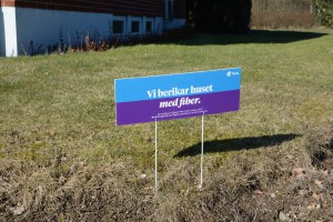 Cirka 100 fastigheter i Stoby har beställt fiber av Telia.