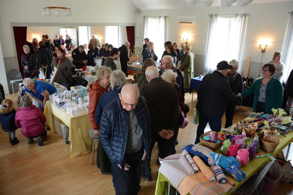 Runt 150 personer besökte vår- och påskmässan i Hörja på söndagen. Foto: Urban Önell