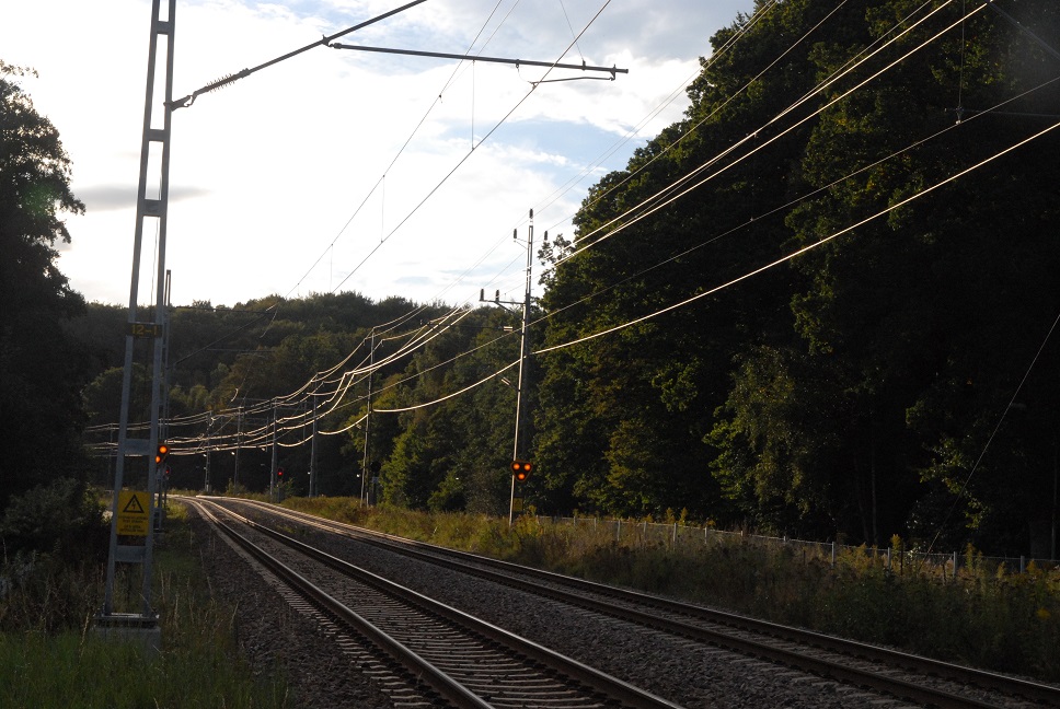 Bilden visar järnvägsspår.