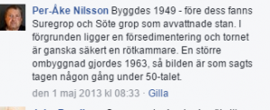 Här skriver Per-Åke Nilsson om både Suregrop och Sötegrop.