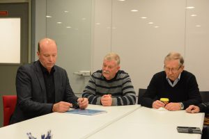 Minerna var inte så positiva hos de rödgröna, från vänster Mats Sturesson (C ), Hans-Göran Hansson (MP) och Lars Olsson (C).