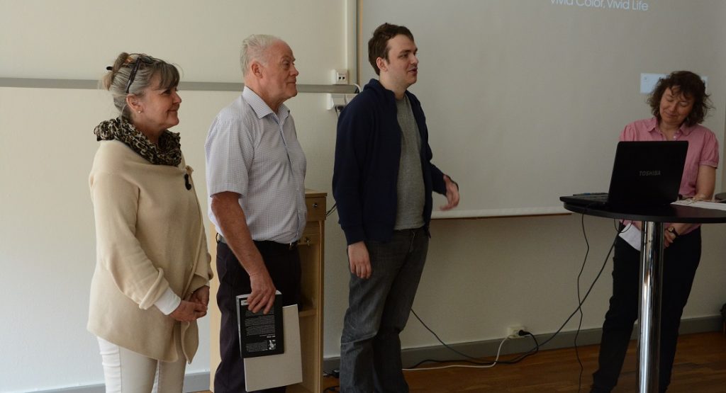 Lotta Persson, Lars Nord och Jonathan Önell berättade om studiecirkeln i medborgarjournalistik.