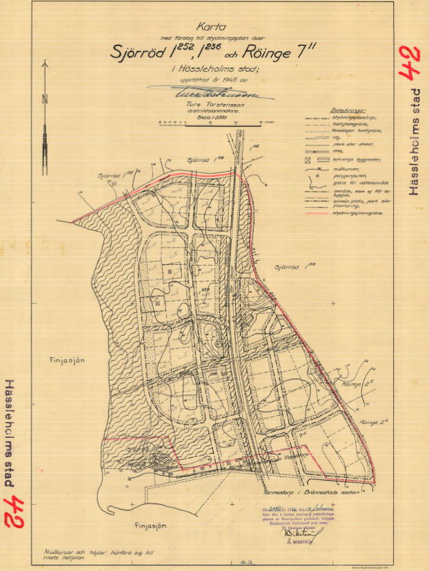 Bilden visar den tidigare avstyckningsplanen för bostäderna som nu hotas av expropriation.
