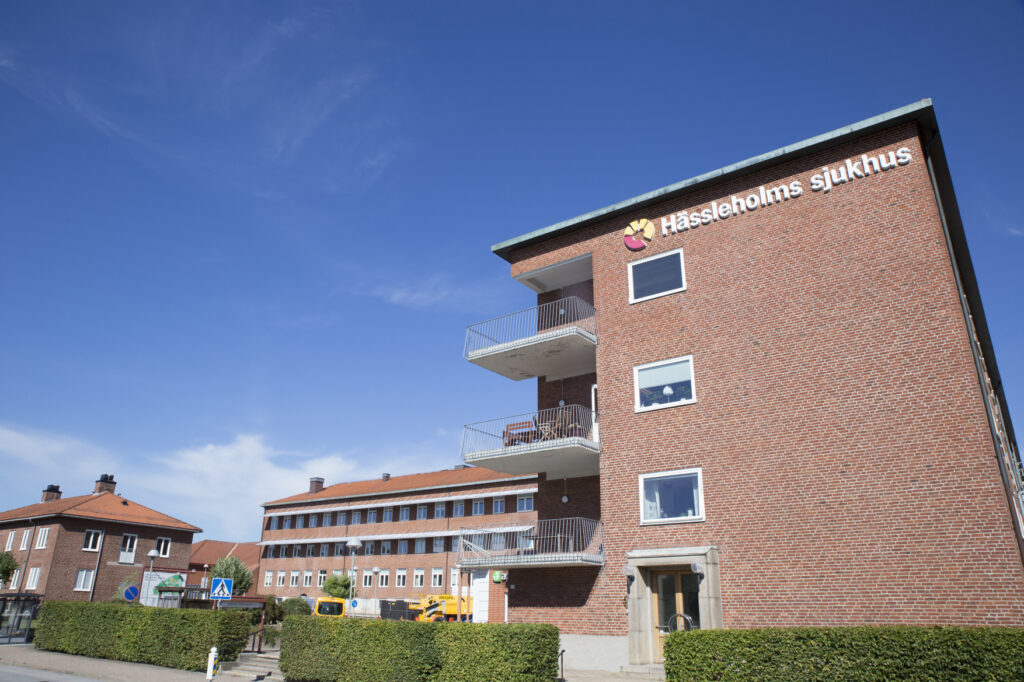 Bilden visar Hässleholms sjukhus.