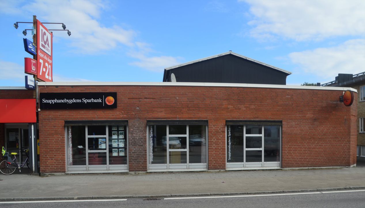 Bilden visar Snapphanebygdens sparbanks lokal i Vittsjö.