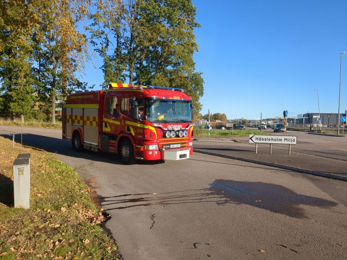 Bilden visar en brandbil.