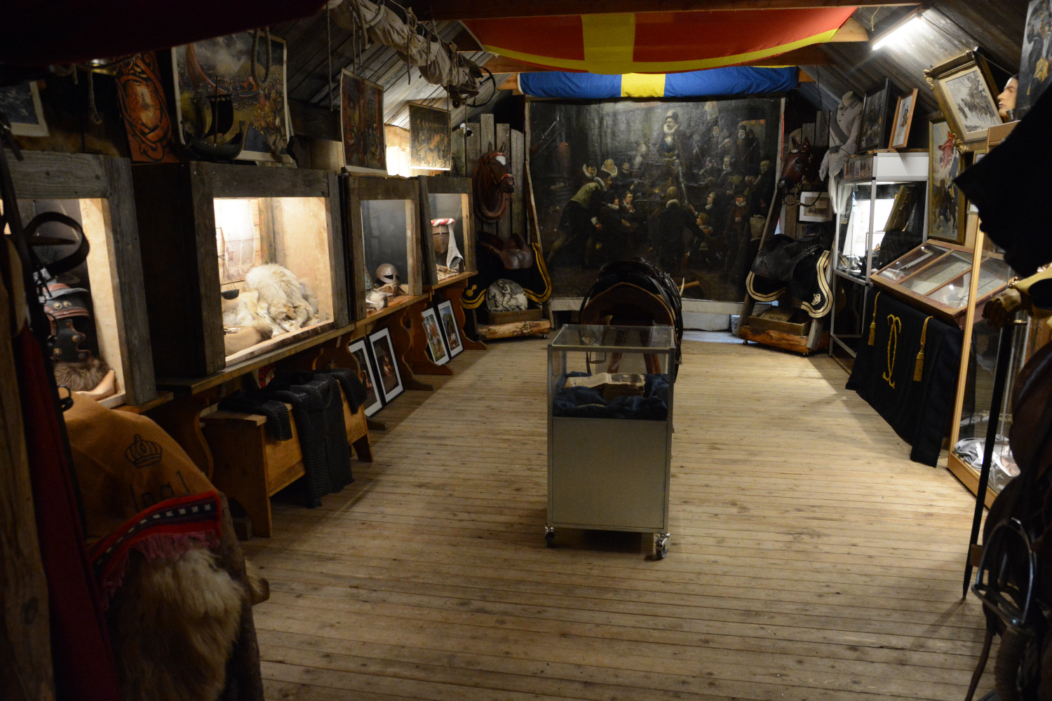 Bilden visar vikingabyns museum.
